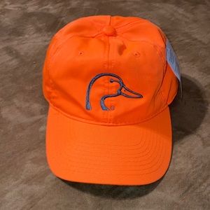 Ducks Unlimited Mens OS Orange Baseball Hat with Embroidered LOGO